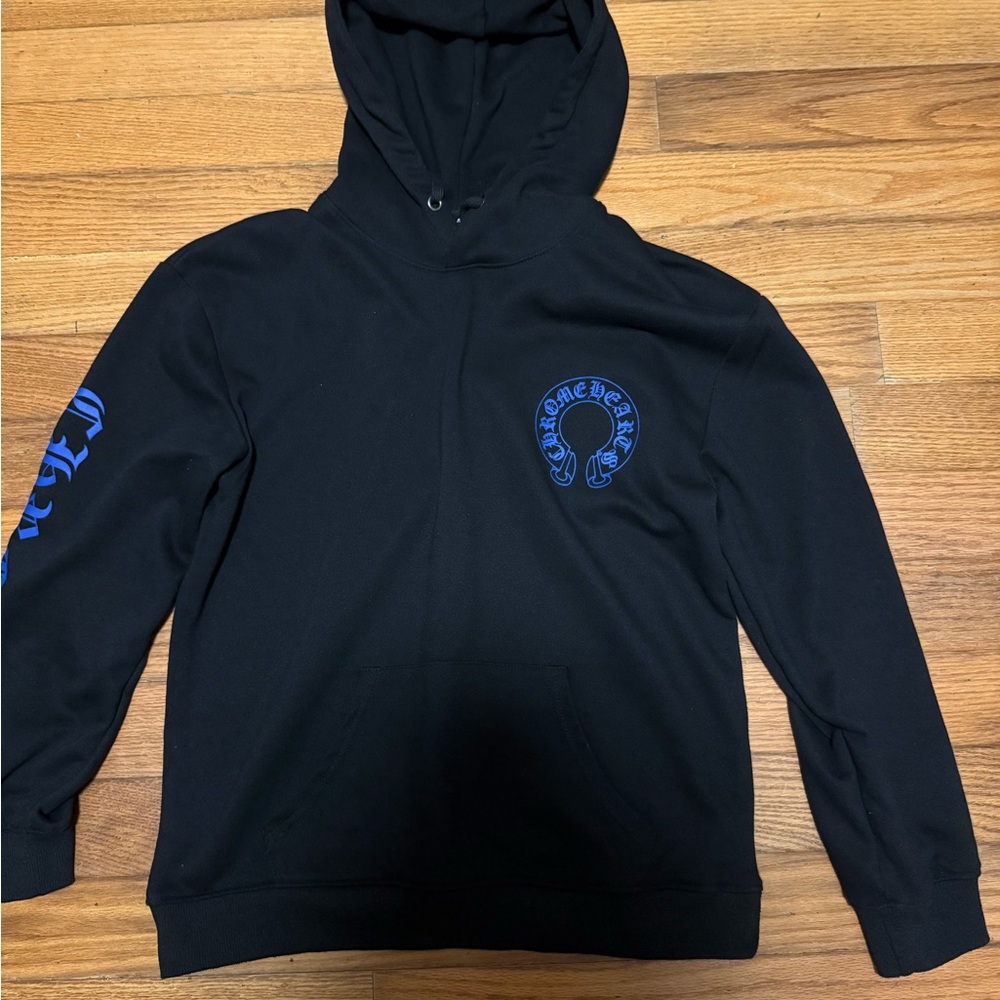 Black and blue chrome hearts hoodie